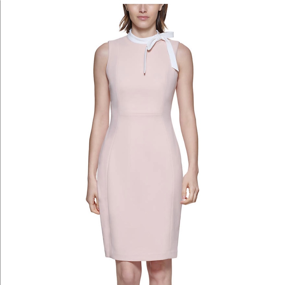 COPY - Women’s sleeveless Bow Neck sheath dress